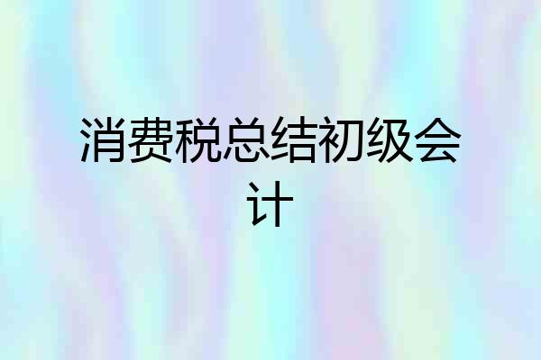 消费税总结初级会计