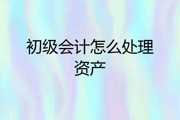 初级会计怎么处理资产