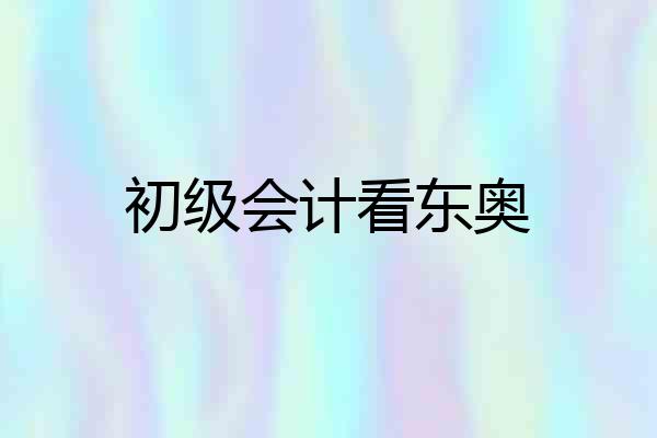 初级会计看东奥