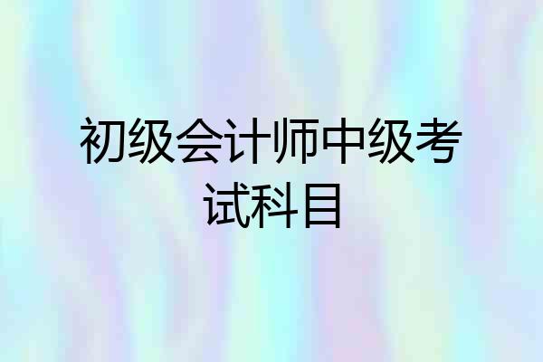 初级会计师中级考试科目