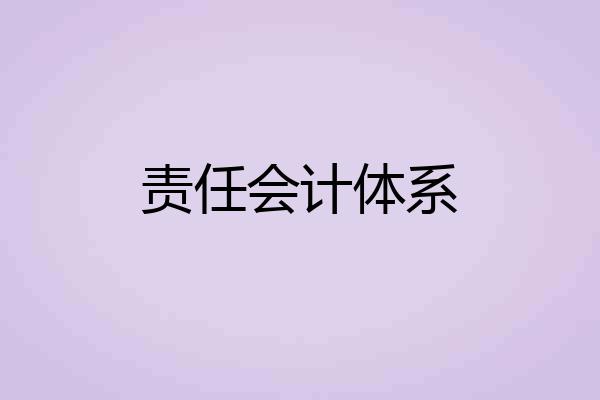 责任会计体系