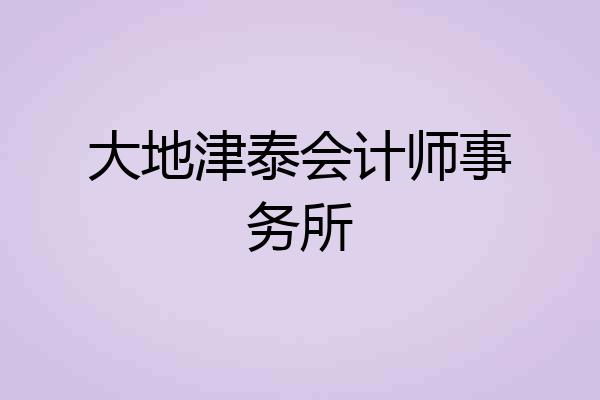 大地津泰会计师事务所