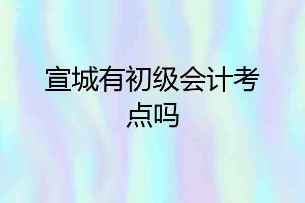 宣城有初级会计考点吗