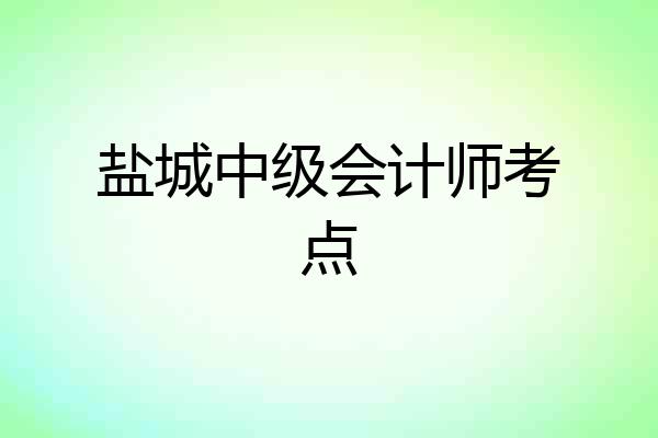 盐城中级会计师考点