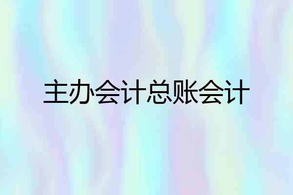 主办会计总账会计