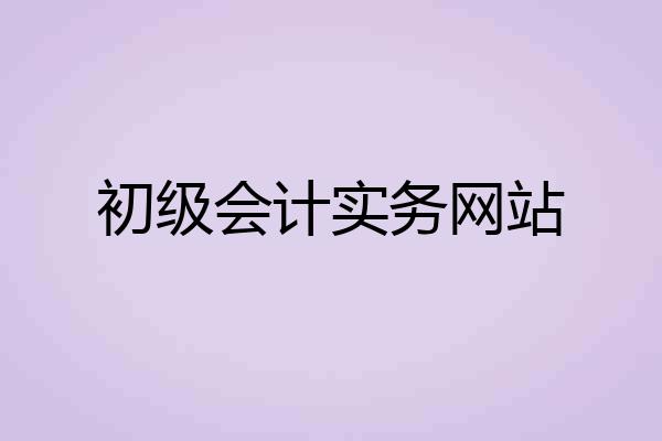初级会计实务网站