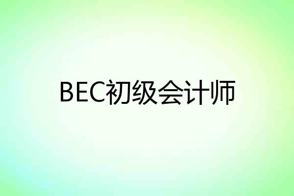 BEC初级会计师