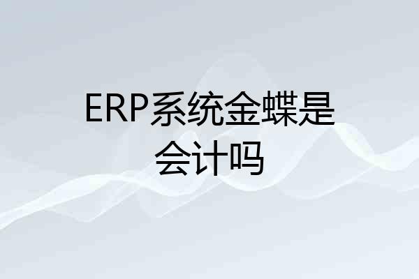 ERP系统金蝶是会计吗