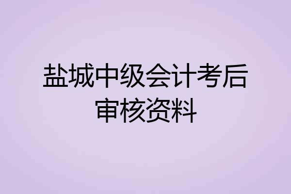 盐城中级会计考后审核资料