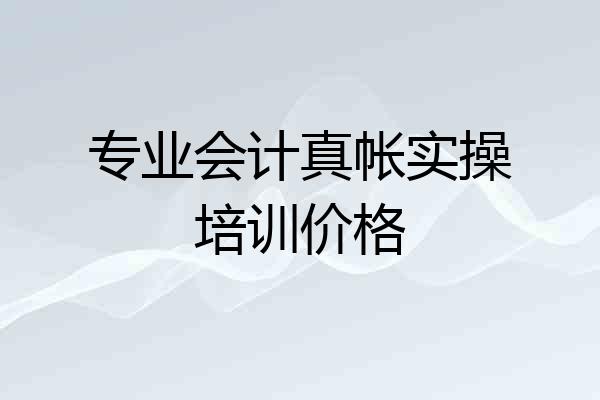 专业会计真帐实操培训价格