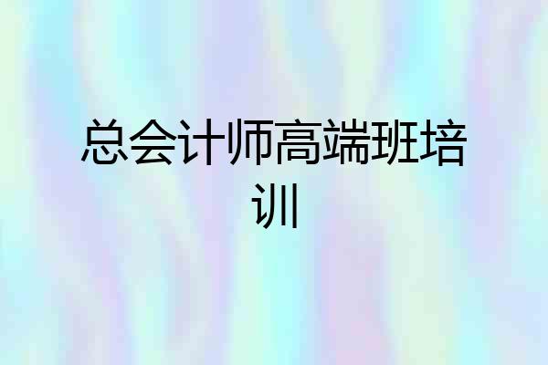 总会计师高端班培训