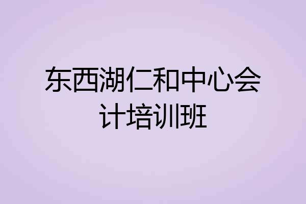 东西湖仁和中心会计培训班