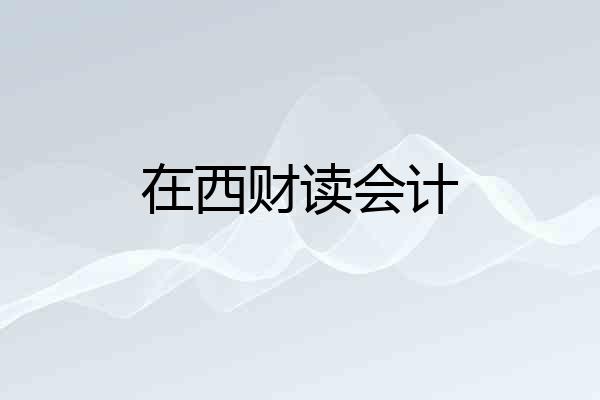 在西财读会计