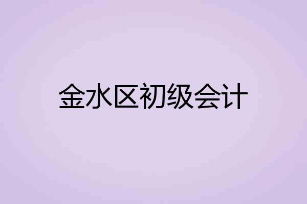 金水区初级会计