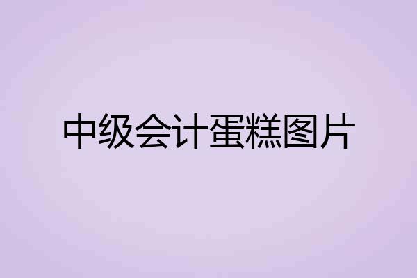 中级会计蛋糕图片