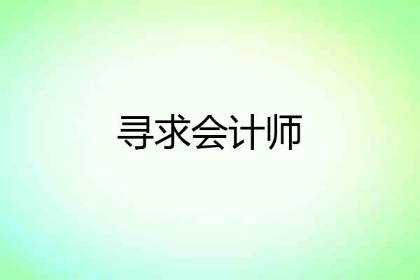 寻求会计师