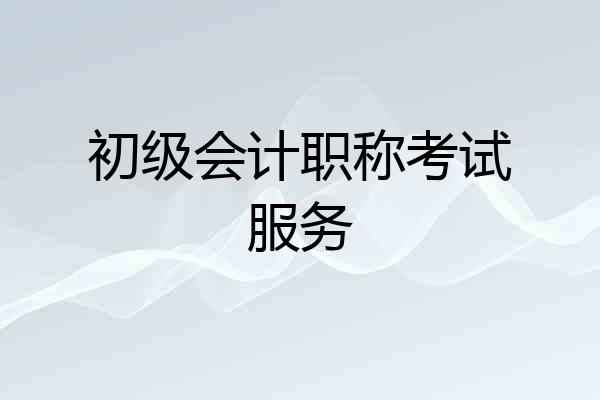初级会计职称考试服务