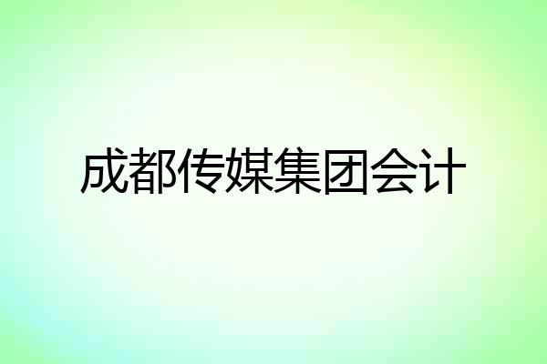 成都传媒集团会计