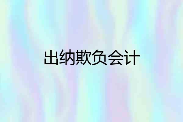 出纳欺负会计