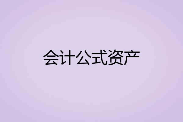 会计公式资产