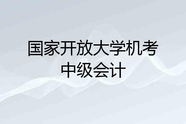 国家开放大学机考中级会计