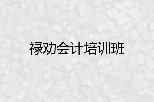 禄劝会计培训班