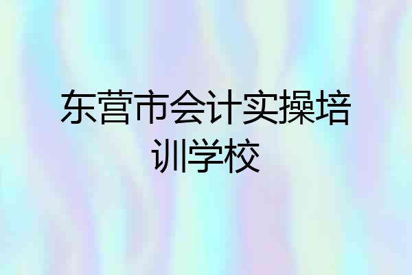 东营市会计实操培训学校
