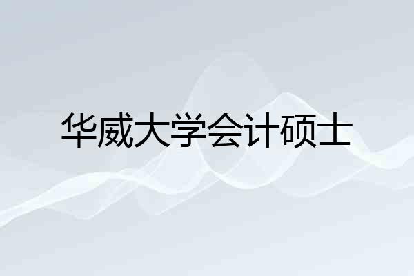 华威大学会计硕士