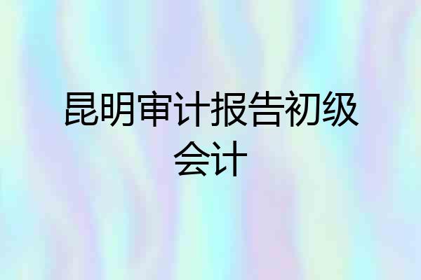 昆明审计报告初级会计