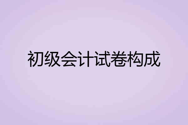 初级会计试卷构成