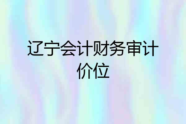 辽宁会计财务审计价位