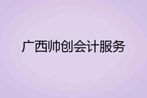 广西帅创会计服务