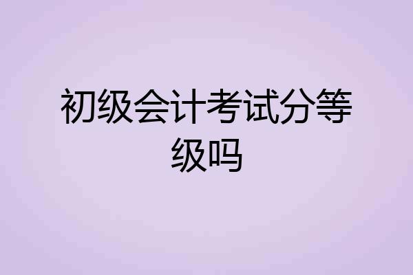 初级会计考试分等级吗