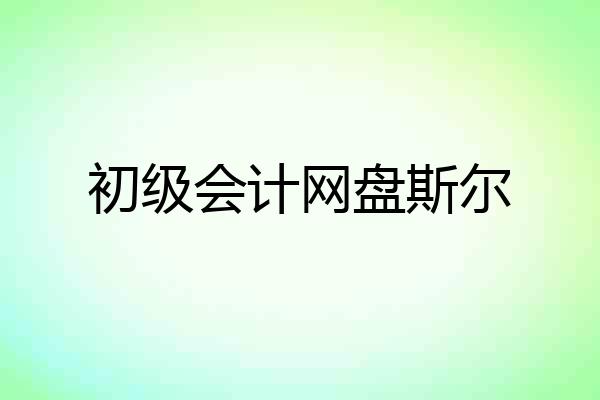 初级会计网盘斯尔