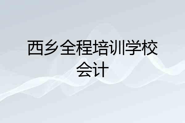 西乡全程培训学校会计