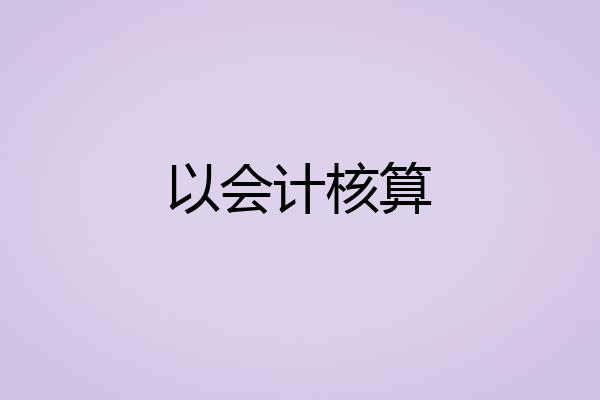 以会计核算