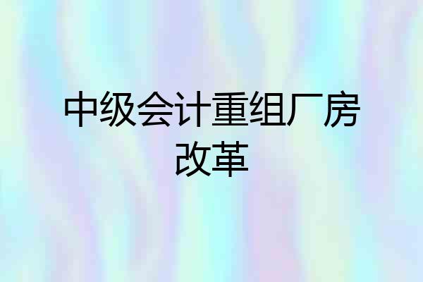 中级会计重组厂房改革