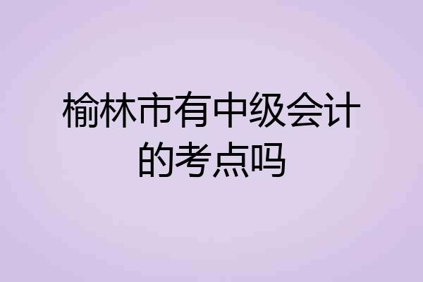 榆林市有中级会计的考点吗