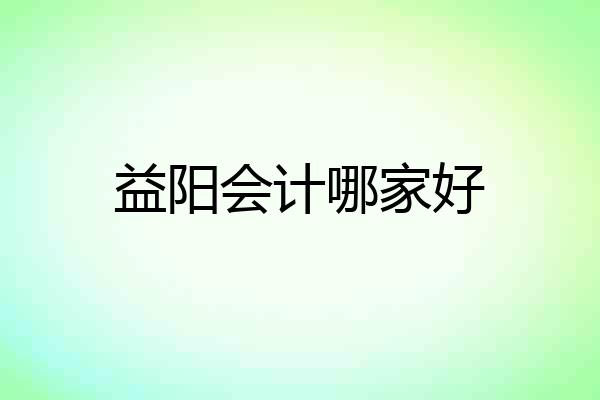 益阳会计哪家好