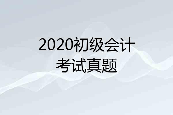 2020初级会计考试真题