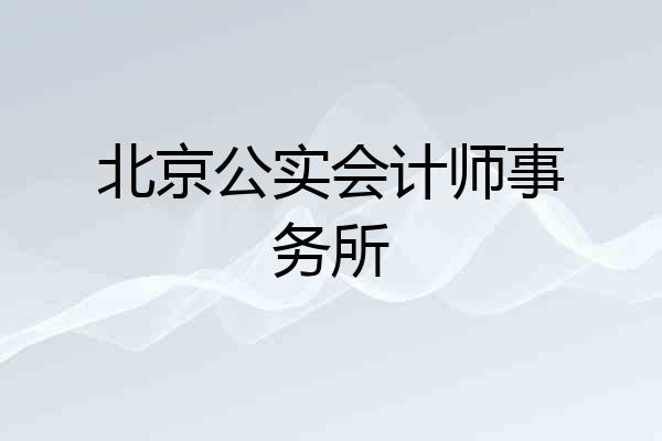 北京公实会计师事务所