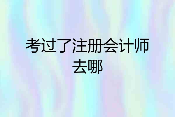 考过了注册会计师去哪