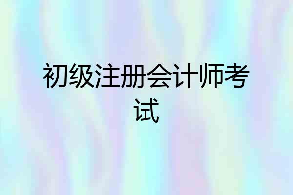 初级注册会计师考试
