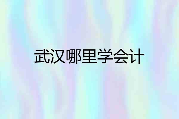 武汉哪里学会计