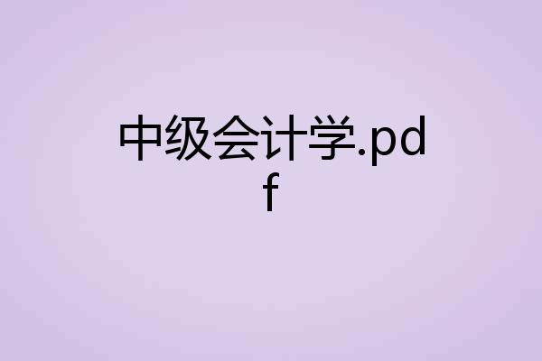 中级会计学.pdf