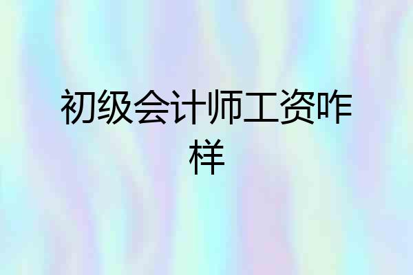 初级会计师工资咋样