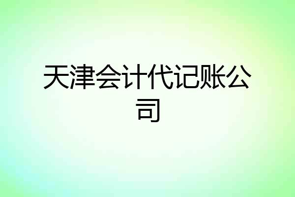 天津会计代记账公司