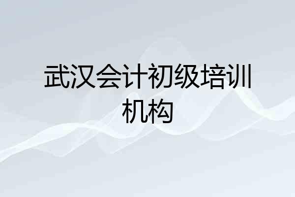 武汉会计初级培训机构