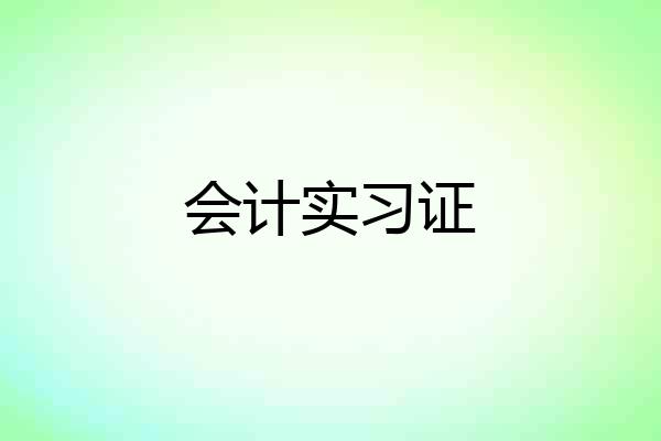 会计实习证