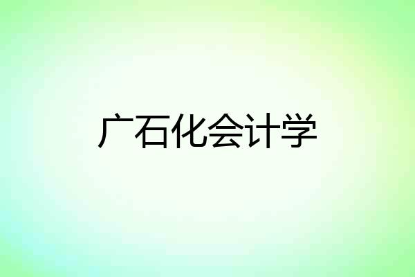 广石化会计学